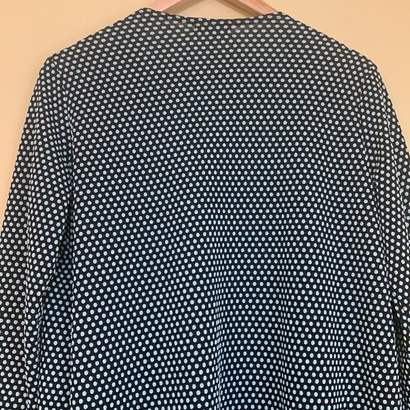 LuLaRoe | Sarah Mermaid Green PolkaDot Open Front Long Duster Cardigan Sweater M - Picture 13 of 14